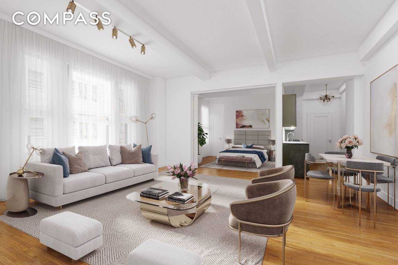 Huge 1 Bedroom Apartment Turned into Stunning 2 Bedroom Dream Home in a Prewar Luxury Condominium !