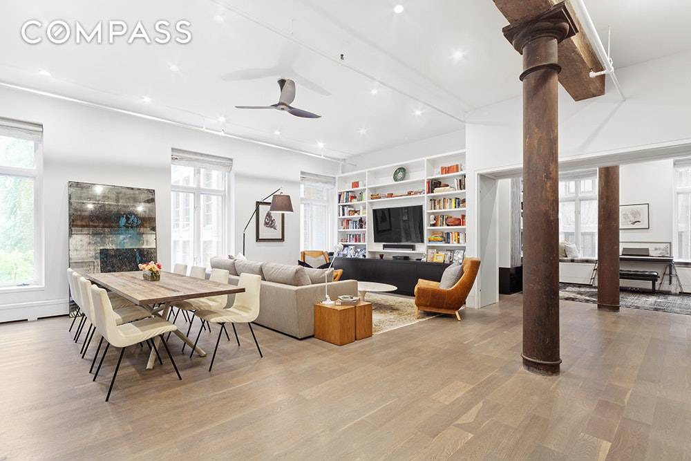 A completely renovated sublime Greenwich Village loft boasting approximately 12 ceilings, this massive 4 bedroom, 2 bathroom home is a paradigm of subtle elegance and sophisticated design.