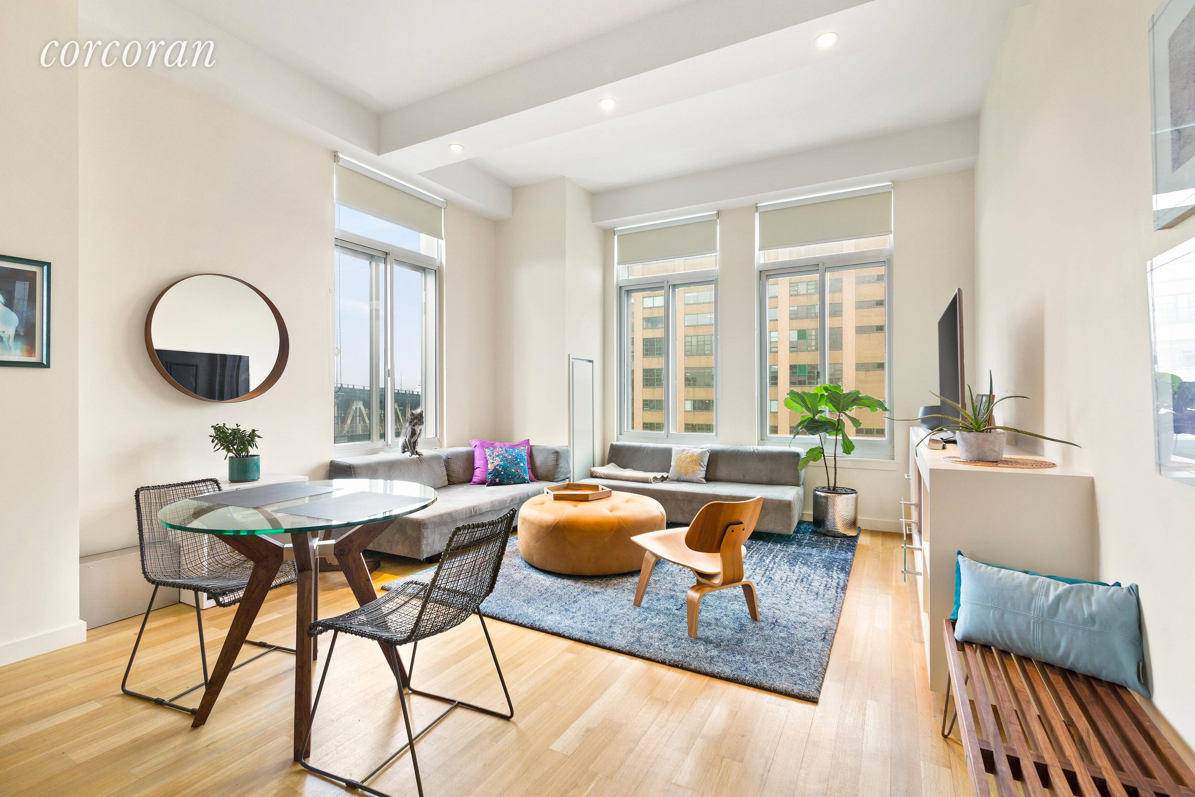 No Fee ! 85 Adams Street 7D is a fabulous 2BR 2BA apartment in DUMBO for rent !