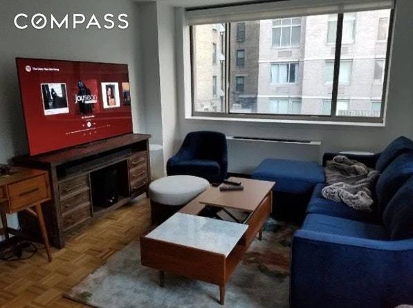 Apartment Description Spacious, apartment with garden views, windowed kitchen with granite counter top, stainless steel appliances, and a marble bathroom.