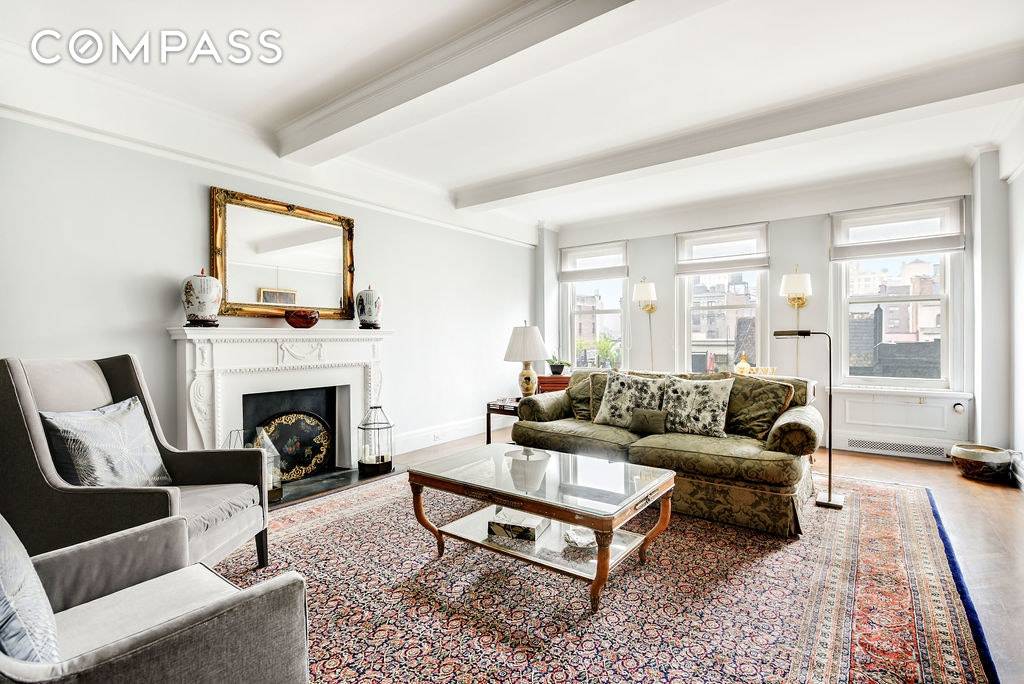 A grand scale five room home at 15 West 81st Street, the famed Emery Roth landmark building.