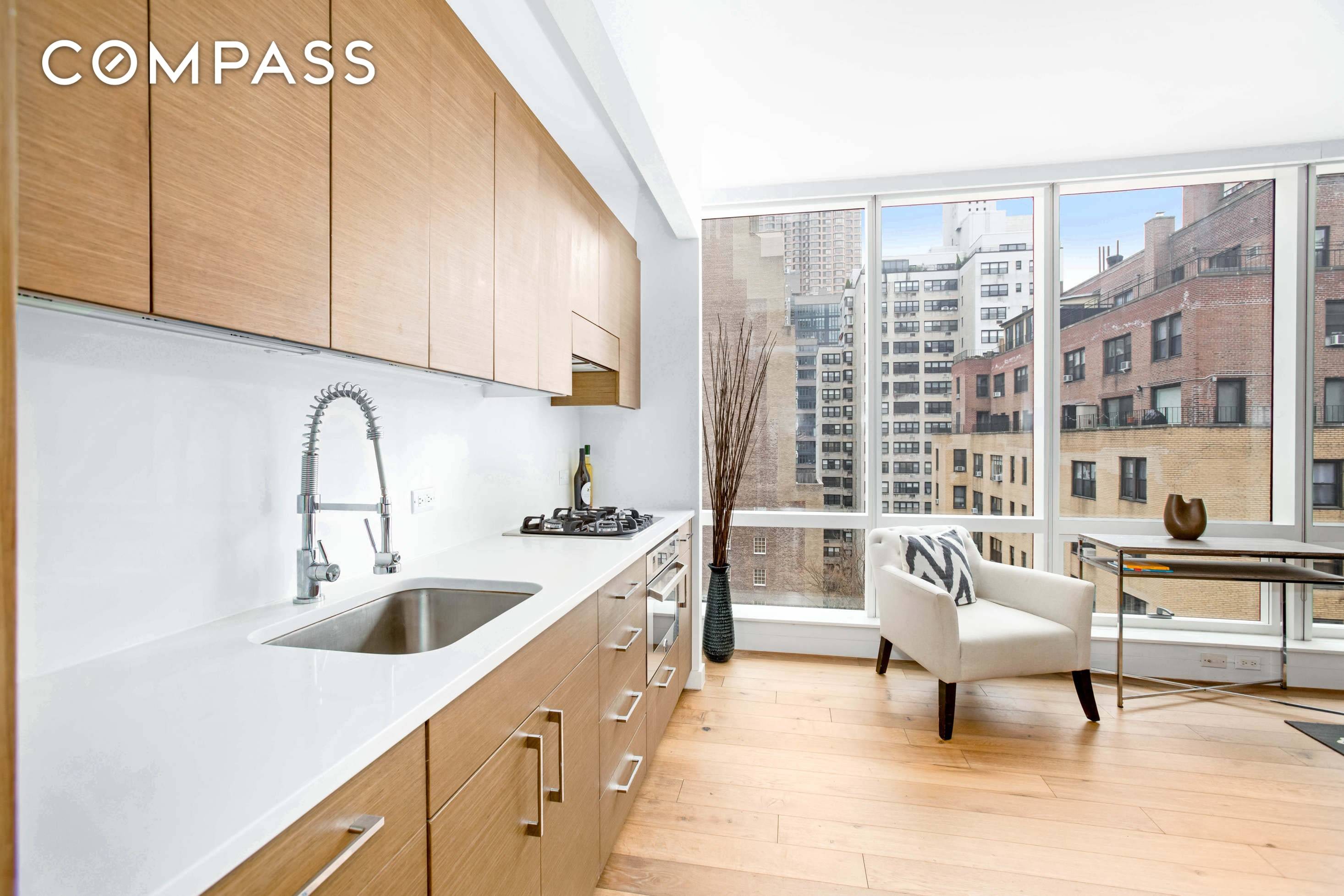 Premium finishes and breathtaking views make this a not to be missed studio haven in a full service Murray Hill condominium building.