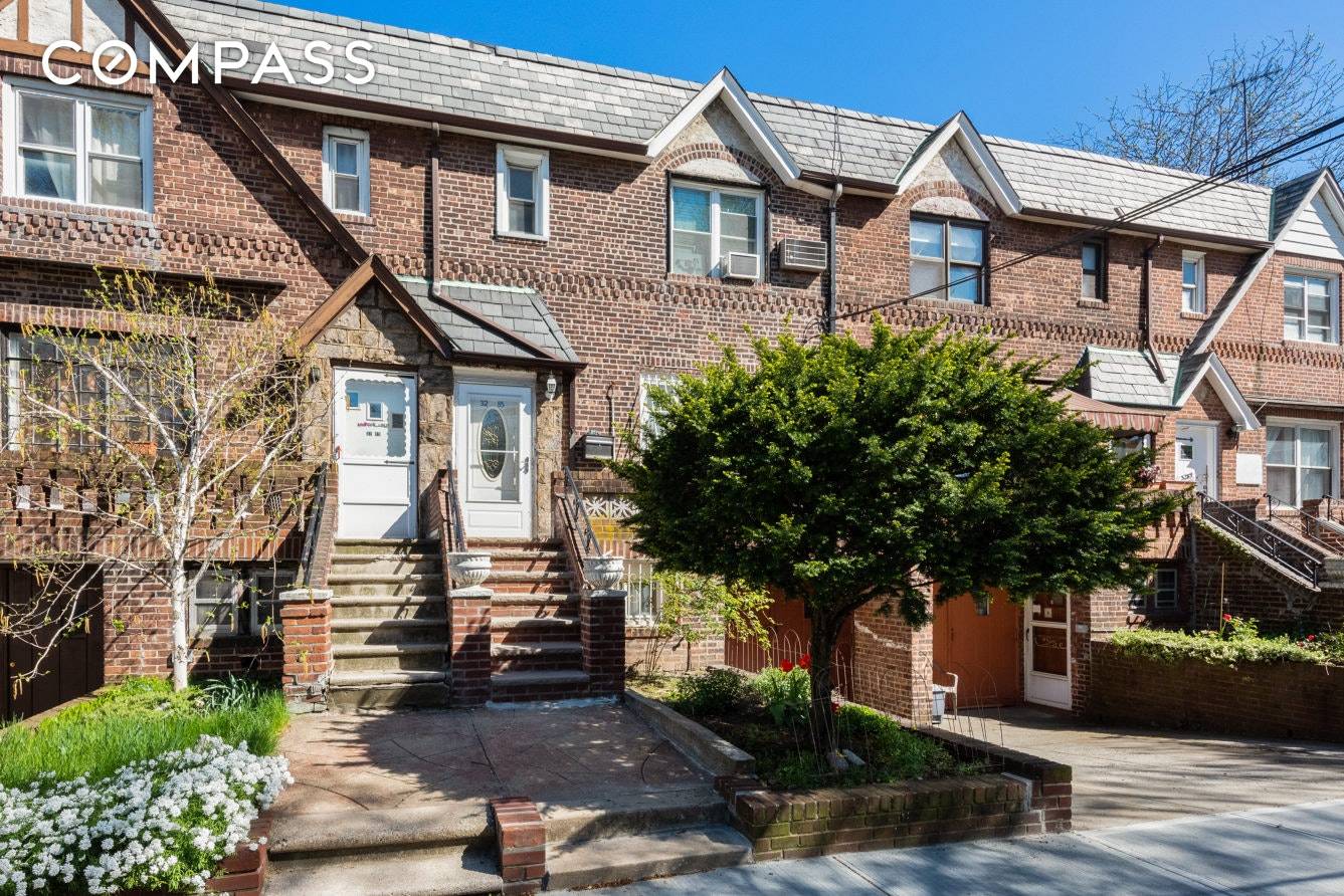 One block from the subway, this Astoria brick townhouse will make for an easy commute.