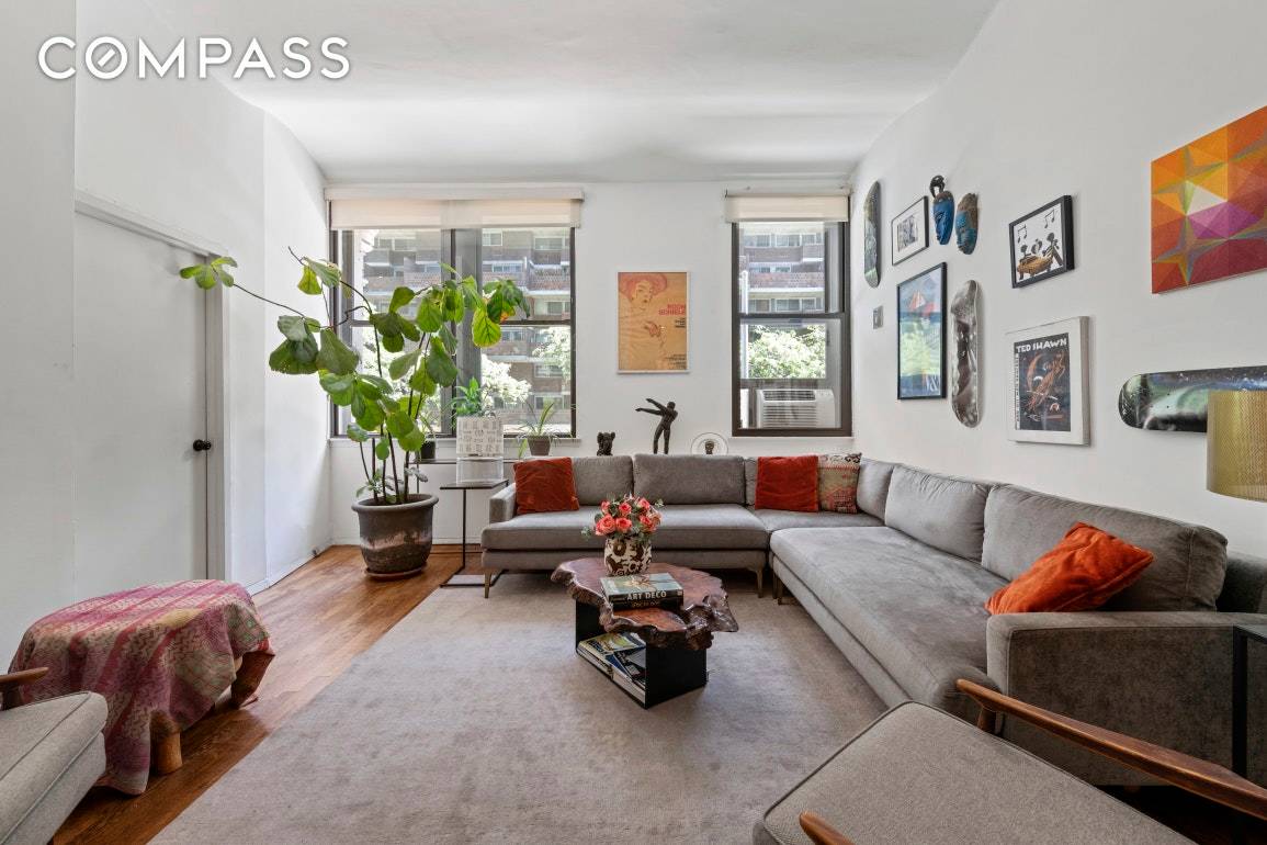 Serene and Spacious, this two bedroom, two bath home features a beautiful renovation, a terrific layout, soaring 11' barrel vaulted ceilings and bright North exposures with an Empire State View ...