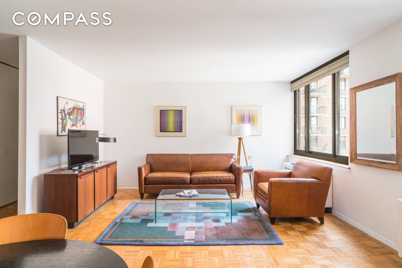 Ex large alcove studio listed for sale in Battery Park.
