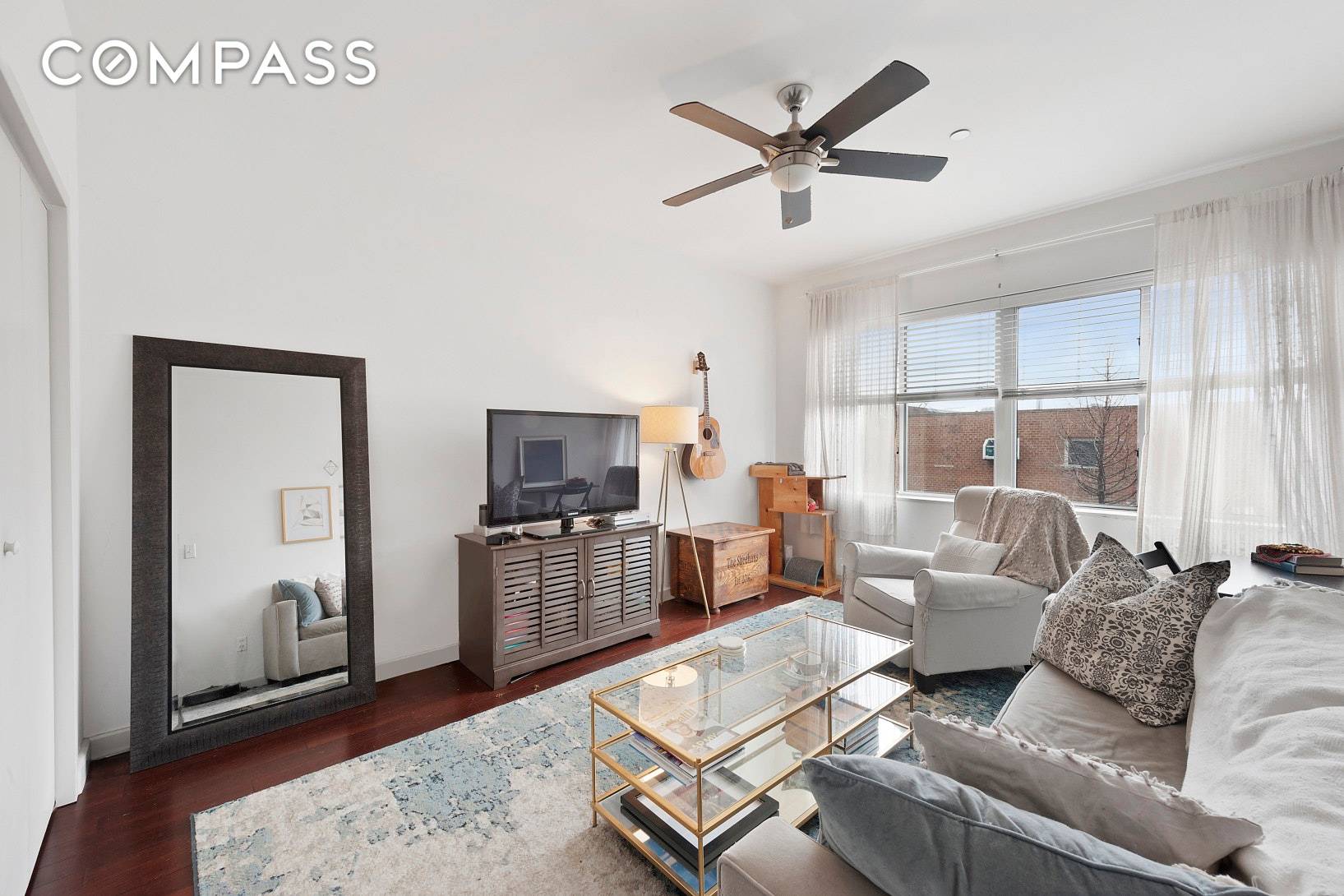 One bedroom Flex 2 bedroom for sale in super prime Bushwick The open kitchen features a custom kitchen island ideal for food prep and dining combo Washer Dryer in unit ...