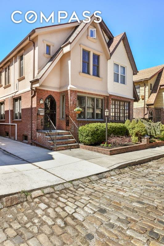 This lovely home stands on a charming, and private cobblestone street.