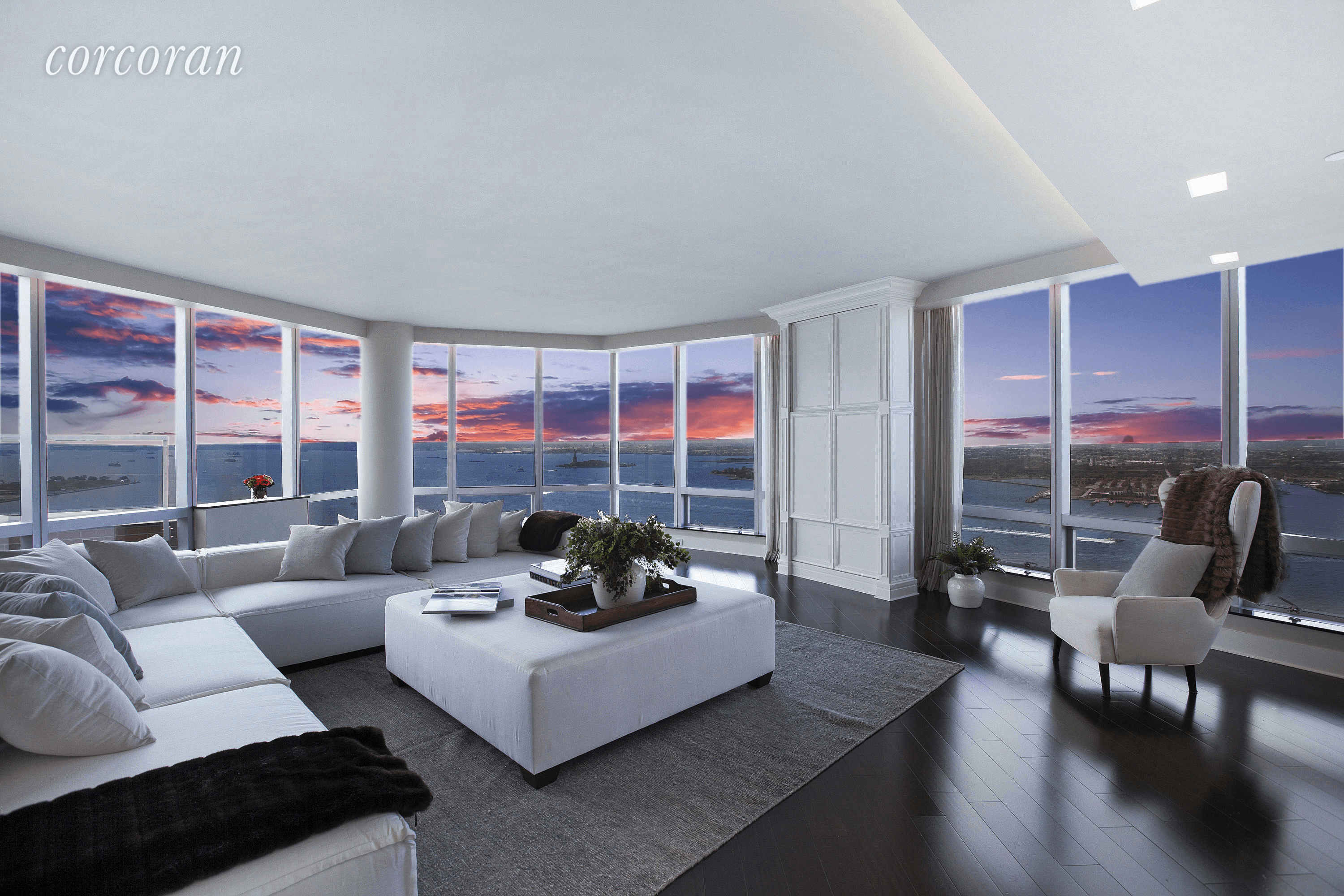 Perched on the highest floors of The Ritz Carlton Residences, this ultra luxurious, extremely private, 4 bedroom, 5 bath duplex home with grand terrace features spectacular and iconic waterfront views ...