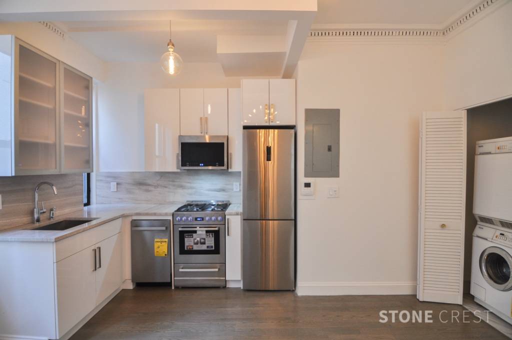 Brand new renovated split layout corner 2 bedroom apartment in a beautiful pre war elevator building right off Broadway.