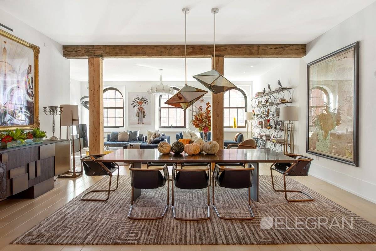 This home comes with a private onsite parking space 4B at 443 Greenwich epitomizes loft style Tribeca living with all of the desired modern amenities.