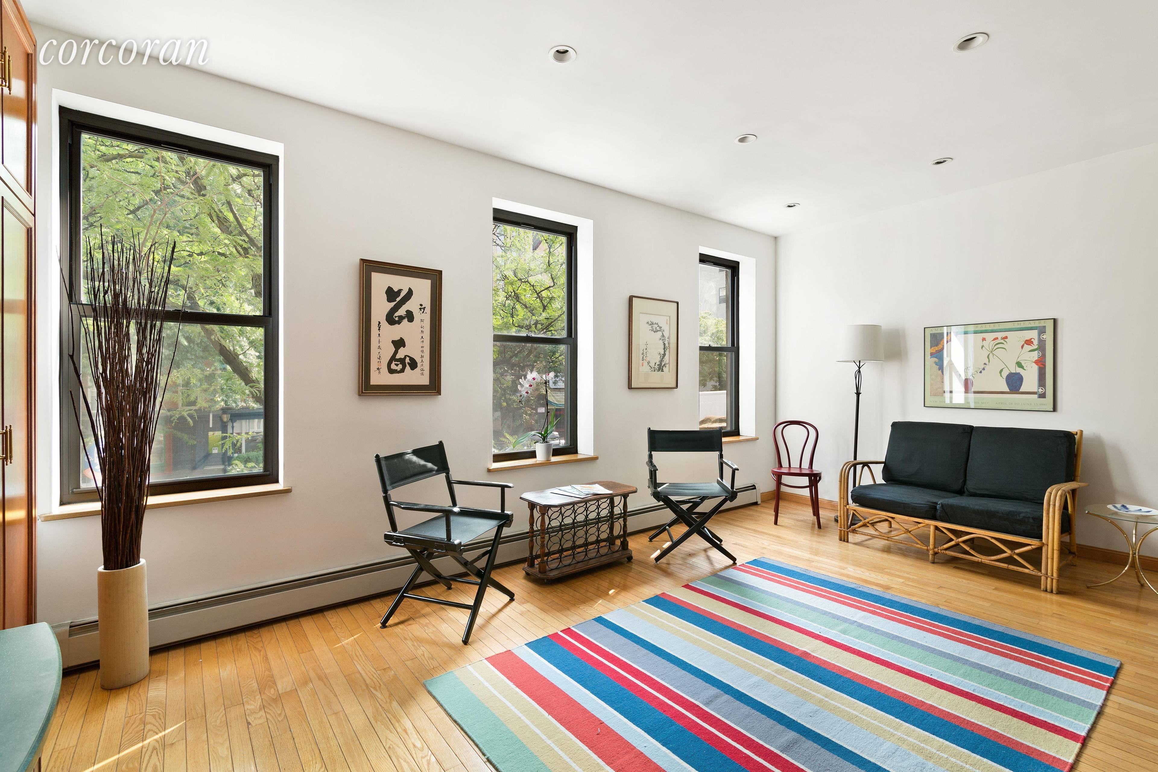 East meets West in a beautifully renovated Atlantic Avenue townhouse.