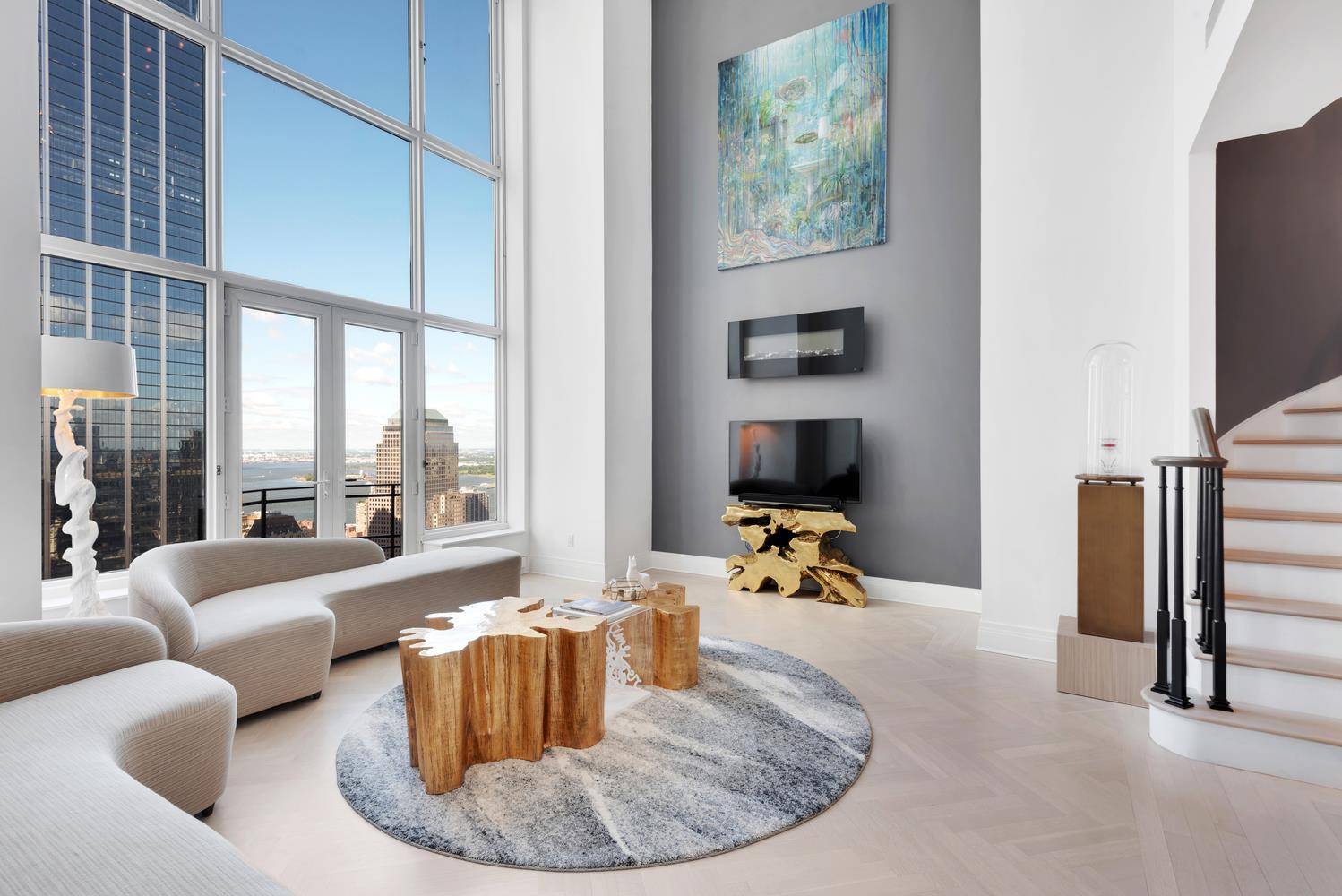 Rare highest duplex apartment at 30 Park Place, first of its kind available for resale.