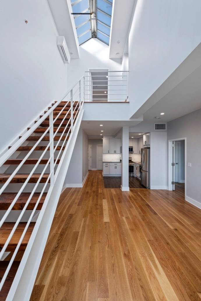 Piano Factory Lofts New Development Ready for Occupancy Expansive 2 bedroom, 2 bath duplex penthouse with soaring ceilings, skylight and private roofdeck !