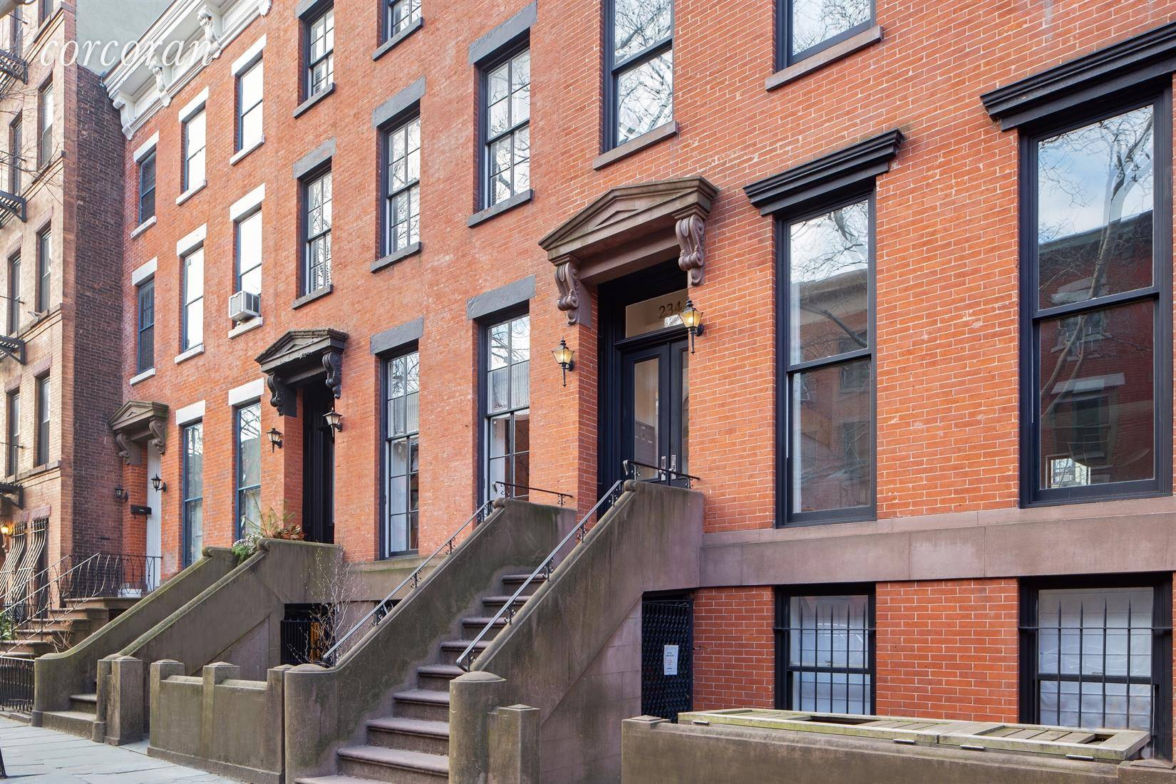 Cobble Hill charming 4 story 20 foot wide classic red brick row house in excellent condition to be delivered vacant.