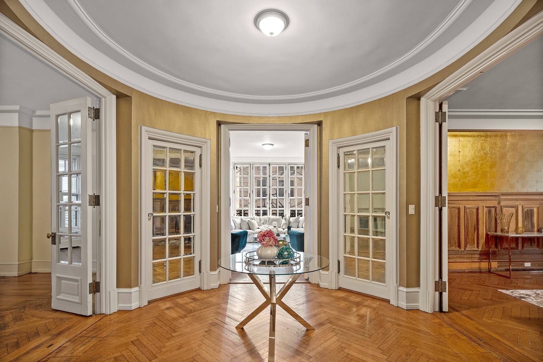Exquisite four bedroom apartment in New York Citys iconic Ansonia building, an elite luxury residence on the Upper West Side once dubbed The Grandest Hotel in Manhattan.