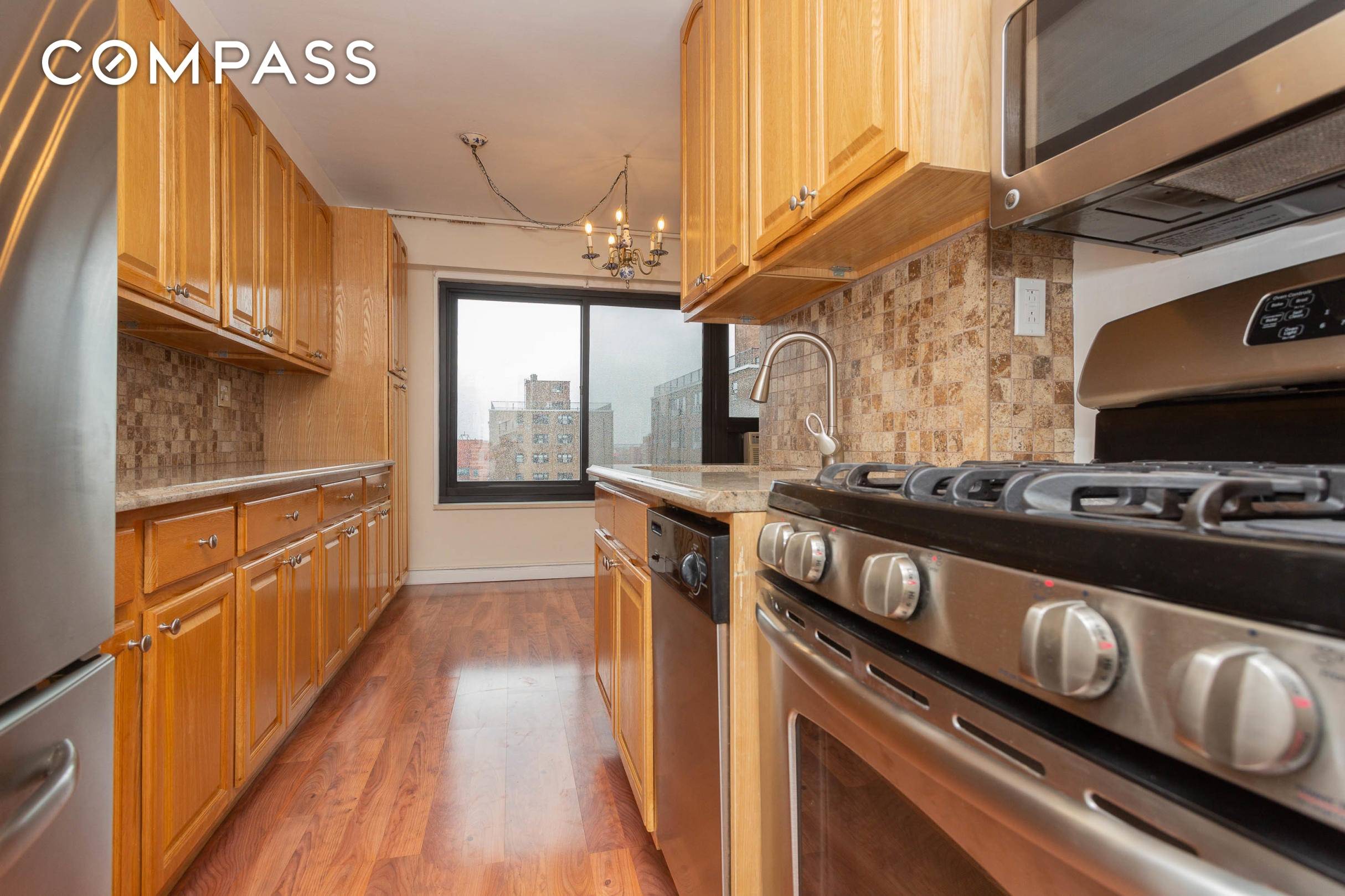 Totally renovated kitchen in this lovely 14th floor 2br.