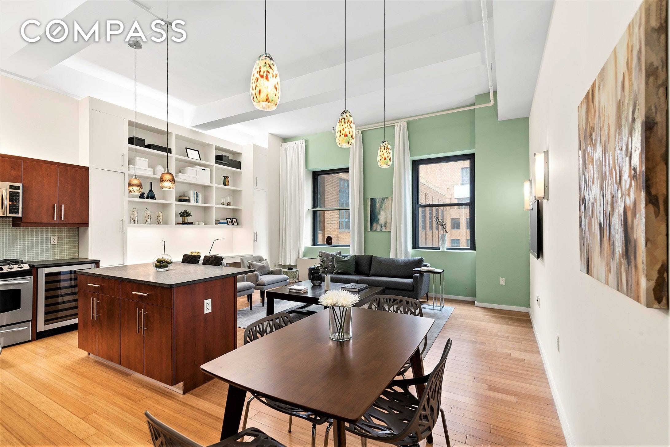 Welcome home to your gorgeous, over sized studio loft with soaring 12 foot ceilings an extra bonus is that the 9th floor ceilings are 1 feet higher than the rest ...