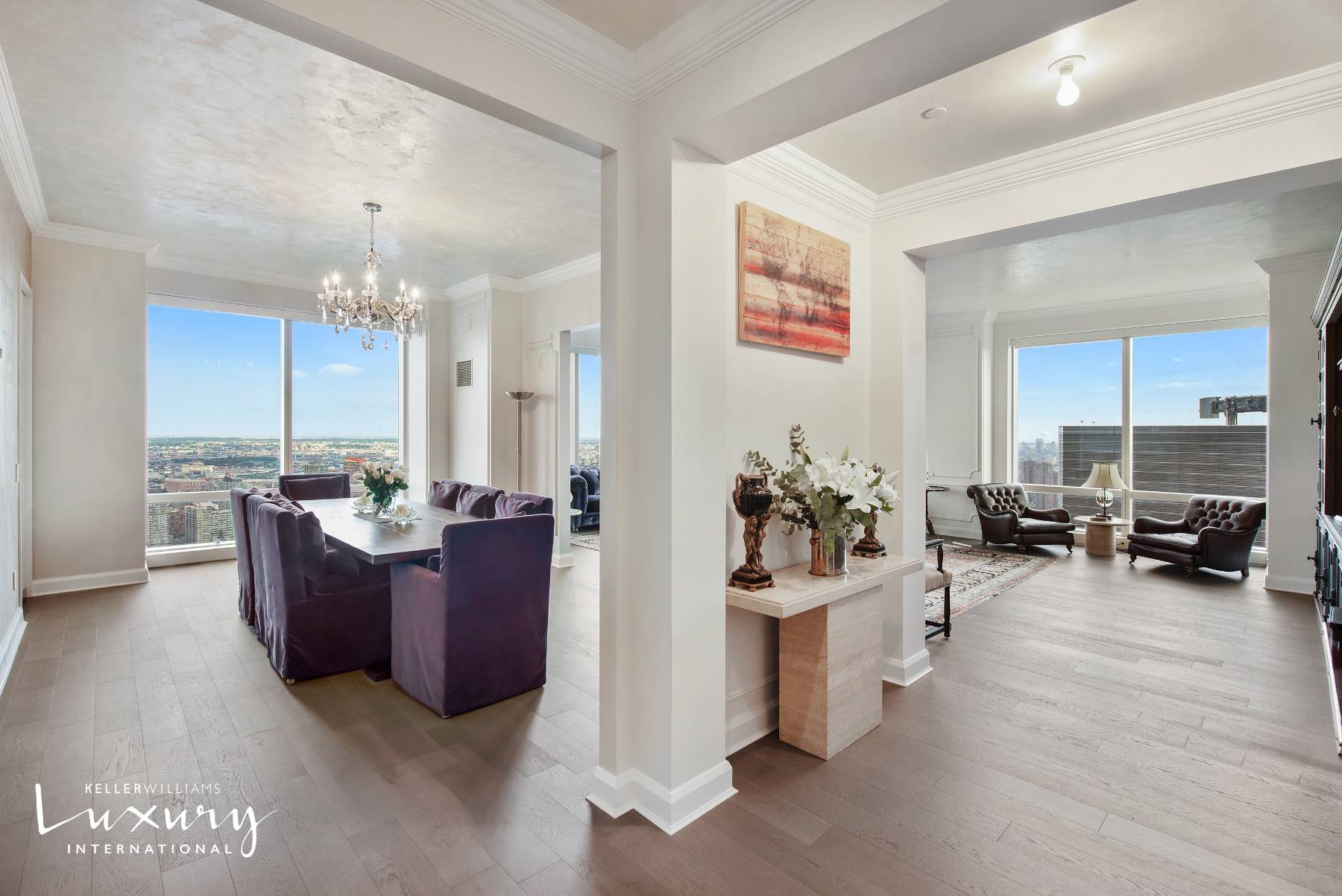 Breathtaking City and East River views abound from this spacious 3 bedroom, 3.