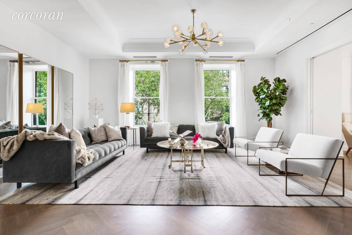 PRESENTING THE FINAL RESIDENCE AT 101 WEST 78TH STREET, NEWLY MODELEDMagnificent Park View brand new 3 to 4 bedroom floor through home features oversized windows overlooking Roosevelt Park surrounding the ...