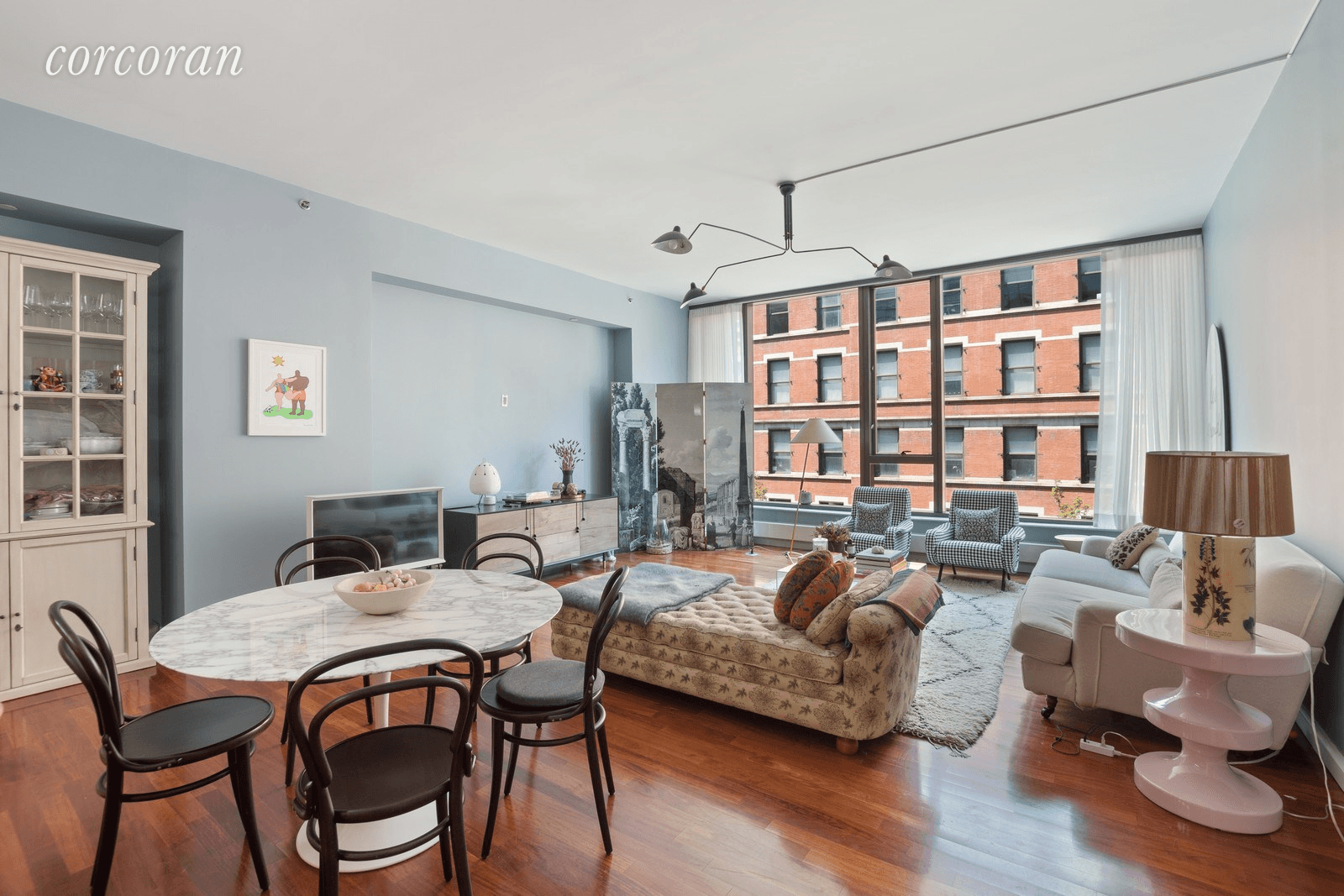 This oversized two bedroom, two and a half bathroom home boasts not only an exquisitely functional layout, but also a rare classic elegance for a Soho loft !