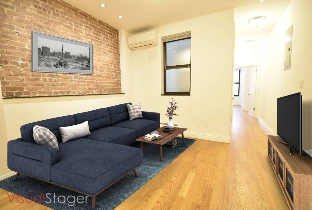 NO PETS ! This spectacular NEWLY RENOVATED, apartment features stainless steel appliances, hardwood floors throughout the unit, exposed bricks, modern kitchen with dishwasher and microwave.