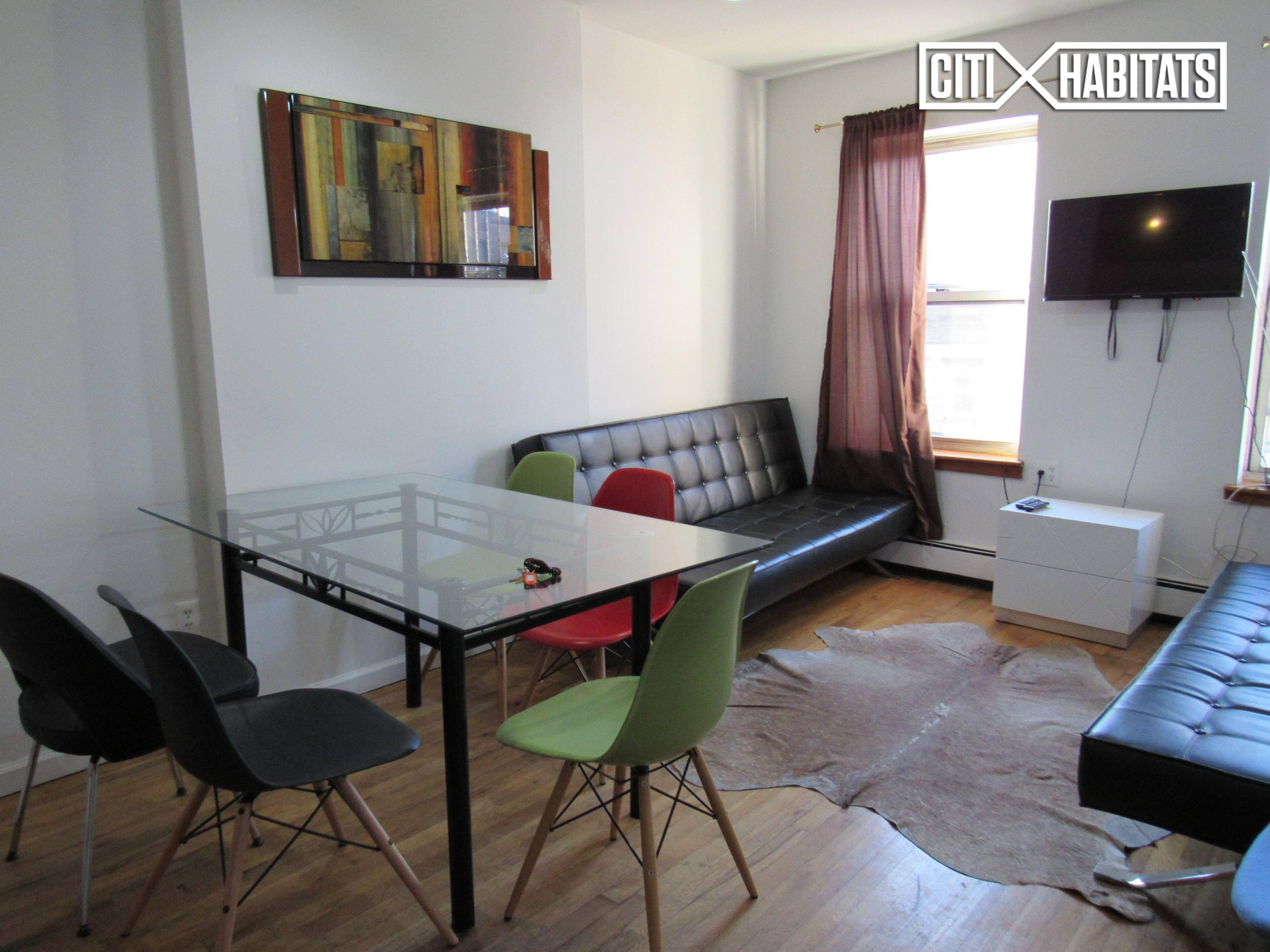 Here is a Great Furnished 3BD 1BA in the cool East side of Manhattan in a Traditional NYC building.