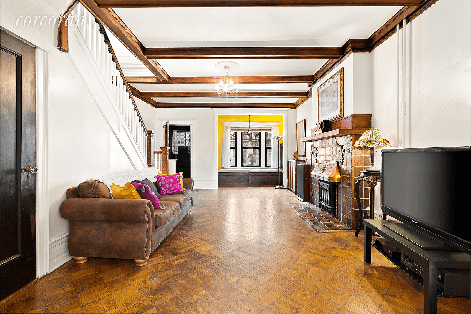 Dripping in period details and charm is this lovely well preserved brick Crown Heights single family row house built in 1915 by Charles A.