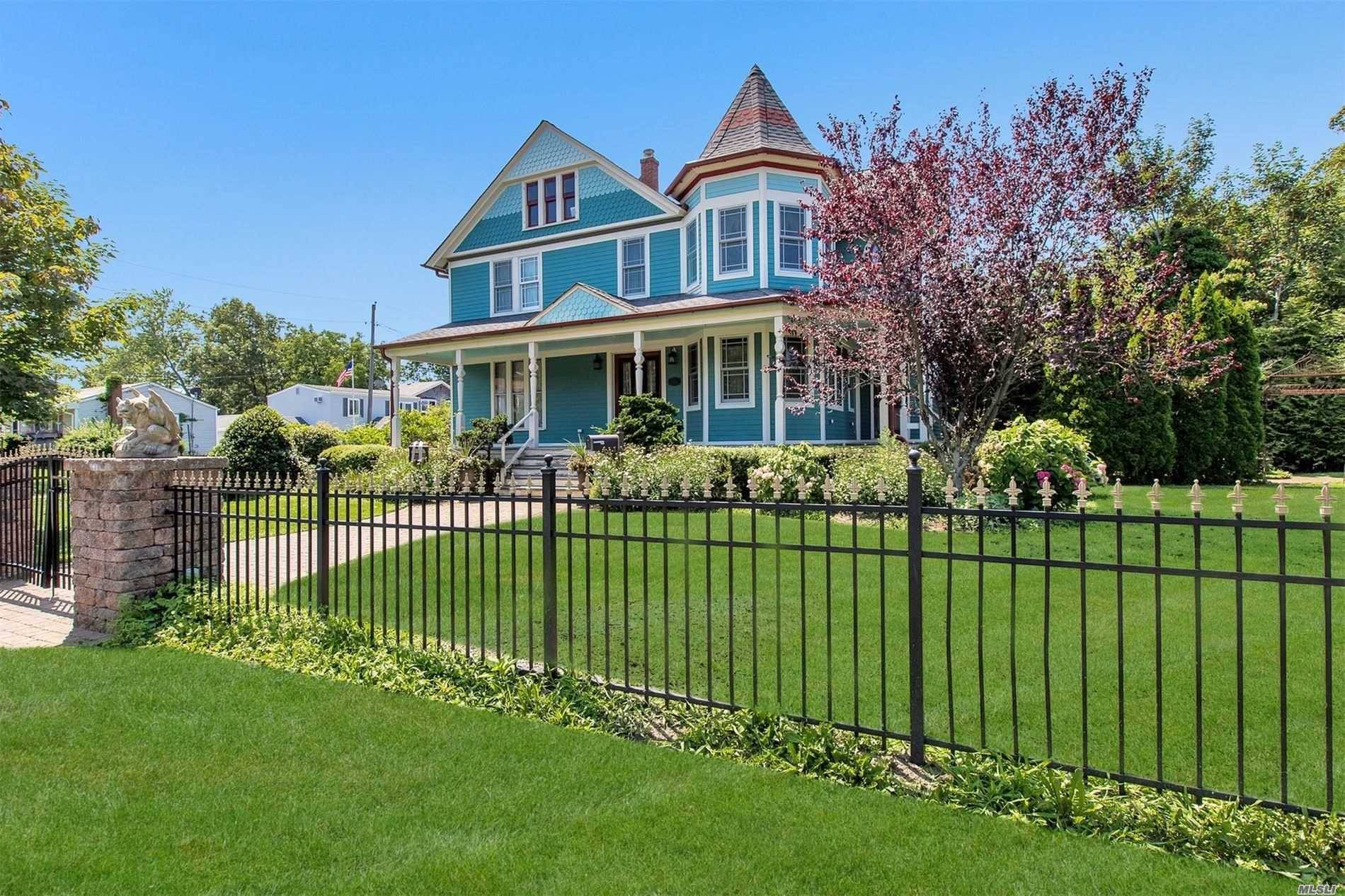 Classically Restored Circa 1890 Queen Anne Victorian, Chef Style Kitchen, Wide Plank Detailed Floors and Moldings, Large Dining Room Century Old French Stained Doors, Living Room w Fireplace, Pocket Door ...