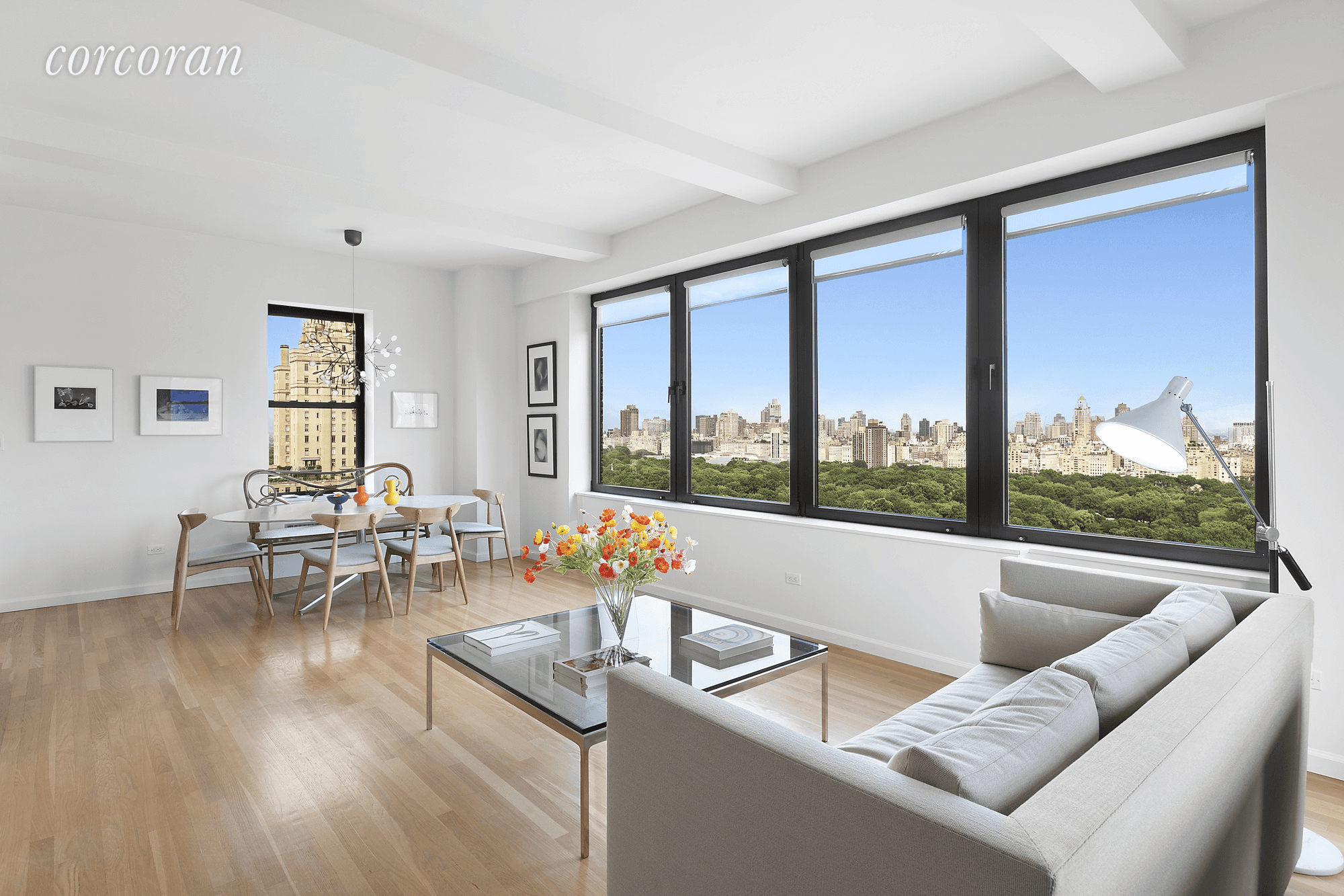 NEW PRICE ! The Oliver Cromwell, 12 West 72 Street One of a kind fully renovated one bedroom home with glorious light and billion dollar views of Central Park and ...