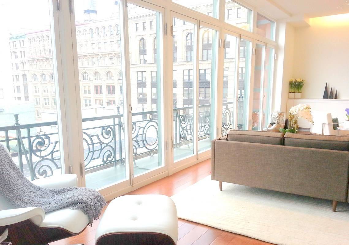 Quiet, private and elegant loft in the Heart of SoHo in Little Singer Building Private keyed elevator exclusive to unit 3 windowed bedrooms, study office area, stone tiled kitchen and ...
