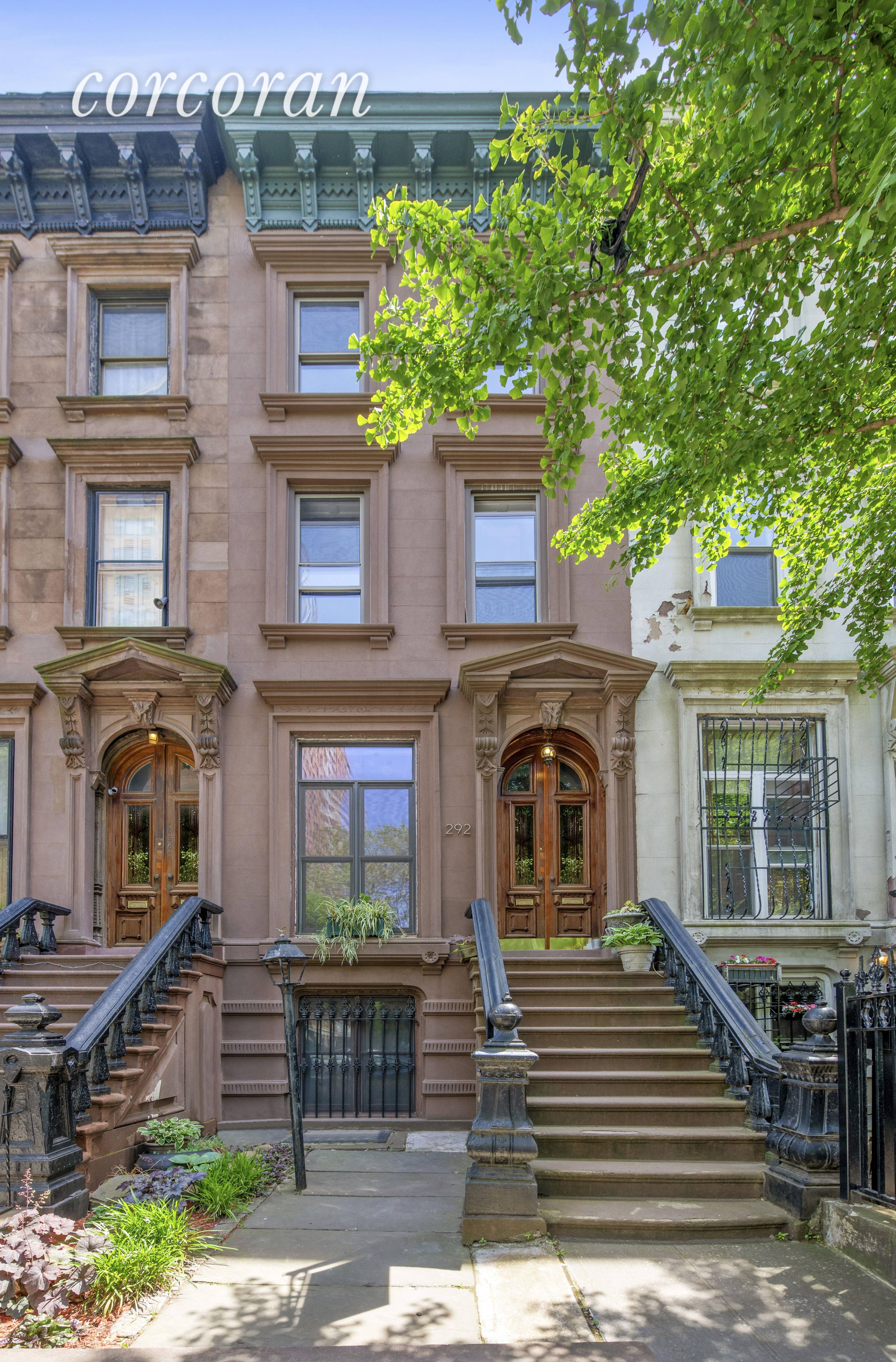 Welcome to 292 Lafayette Avenue, a beautiful two family Brownstone located in the Landmark District of Clinton Hill.