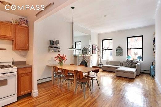 Spacious and bright garden duplex rental with 3 beds and 1 bath in South Williamsburg with the exclusive use of the garden and basement for storage.