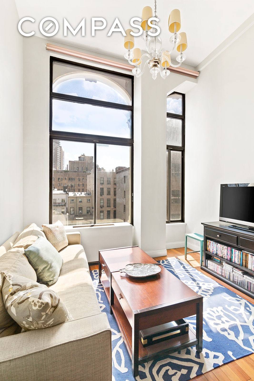 Sunny, south facing, mint condition duplex studio with separate sleeping loft in the iconic Cast Iron building located right off of Broadway in Greenwich Village.