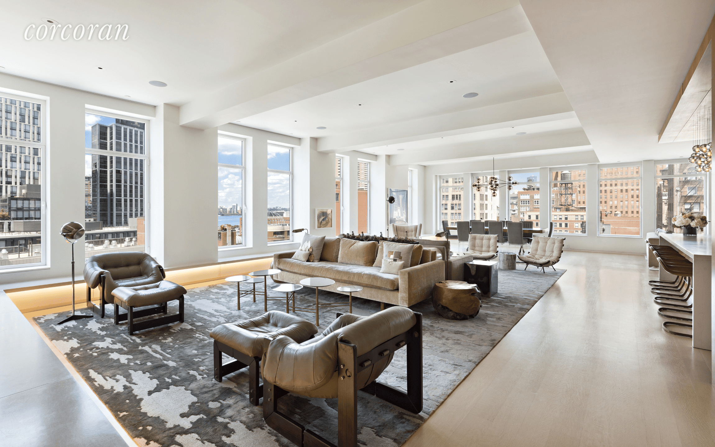 Live and entertain on a grand scale in this 4, 000 square foot mint condition TriBeCa loft.