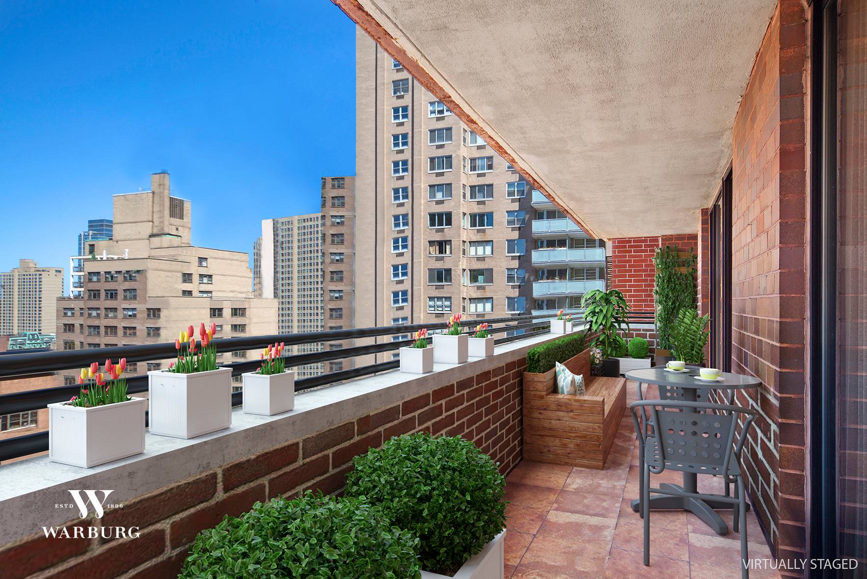 Having a terrace in New York is a true luxury especially one with sweeping, unobstructed and skyline views north, east and west of the city.
