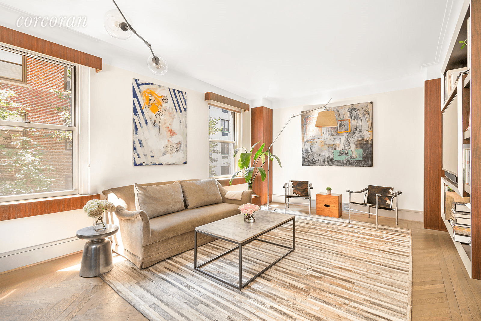Stunning modern design meets iconic old world New York in this 2 bedroom, 2 bath work of art at the prestigious 39 Plaza Street West in North Park Slope.