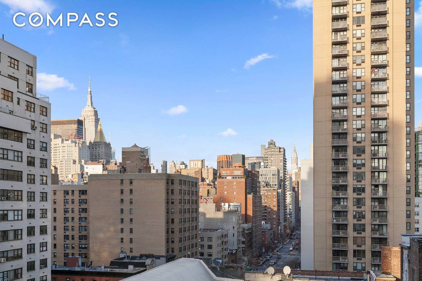 Stunning views ! This spacious corner two bedroom, two bathroom apartment in Gramercy features beautiful pre war details with a modern renovation.