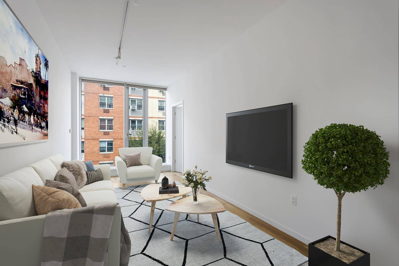 With just two units per floor, this gloriously bright and open 1br condo at Casa Brava features stunning ceiling to floor windows and a sprawling floorplan.
