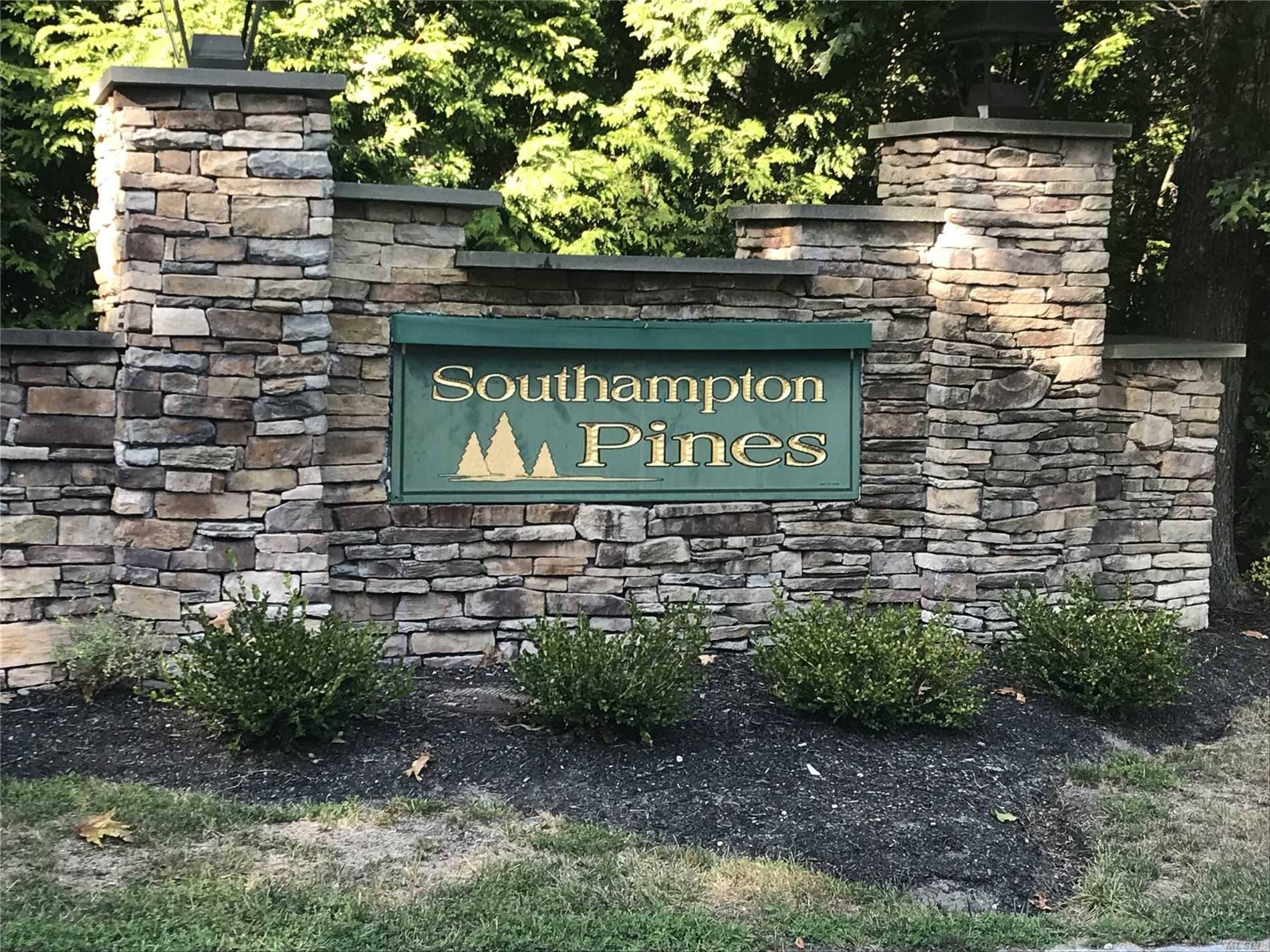 Beautiful just shy of an acre building lot in the prestigious Southampton Pines development.
