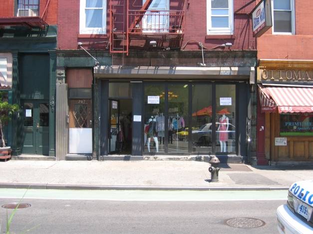 Retail or Restaurant. Prime Bleecker between 7th and 6th Avenues. 2675 Sq Ft