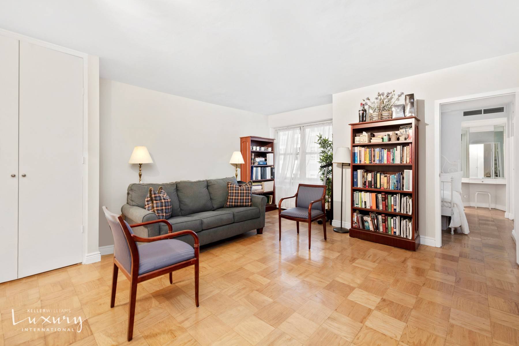 Be the first to see this spacious alcove studio already converted to a perfectly charming Jr.