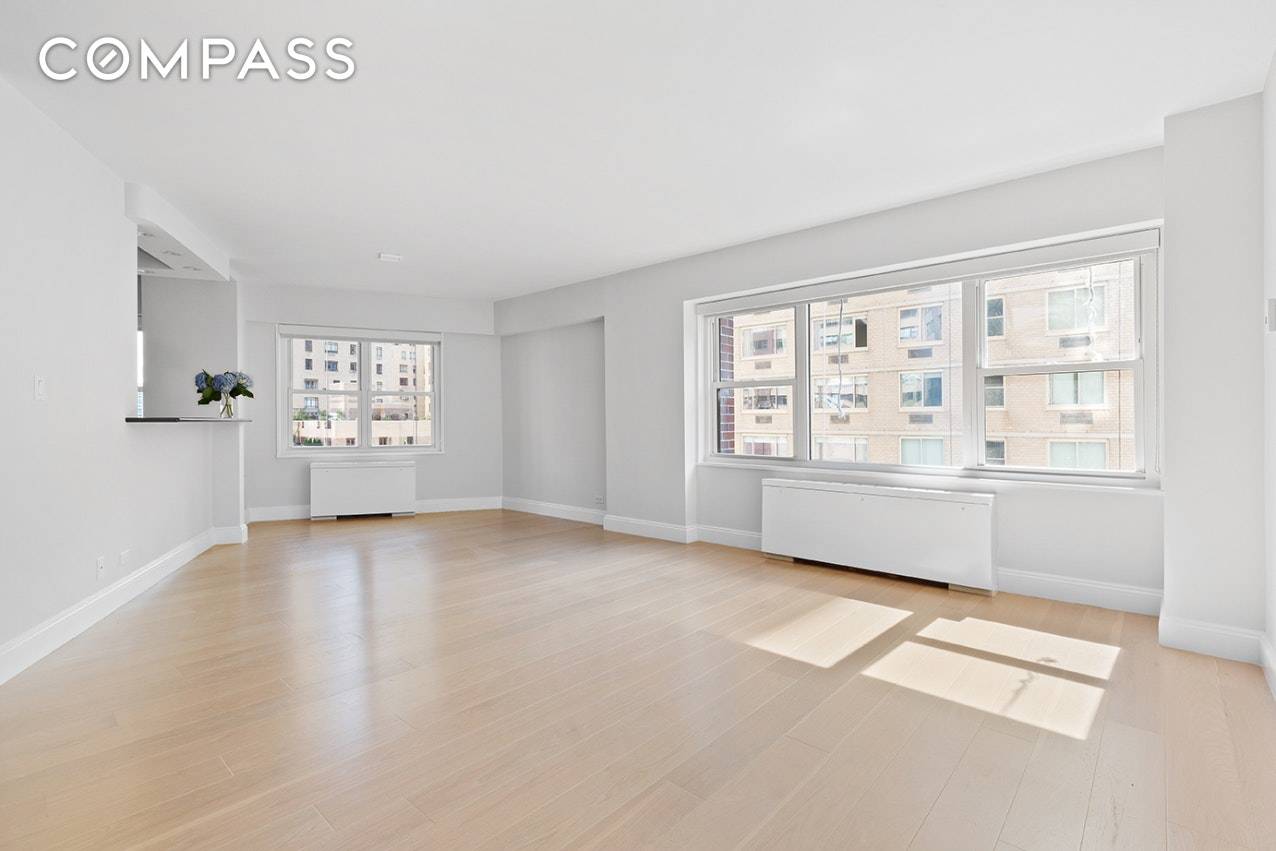Spacious two bedroom corner unit with southeast views and lots of natural light.