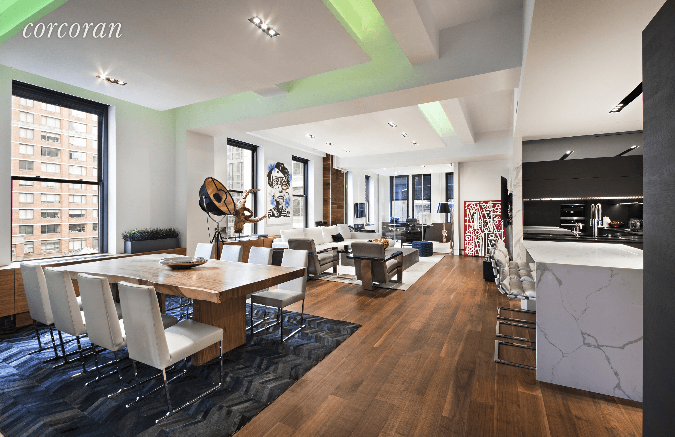 This expansive, floor through loft has been masterfully renovated offering the finest luxury finishes in a historic, boutique condominium in Chelsea.
