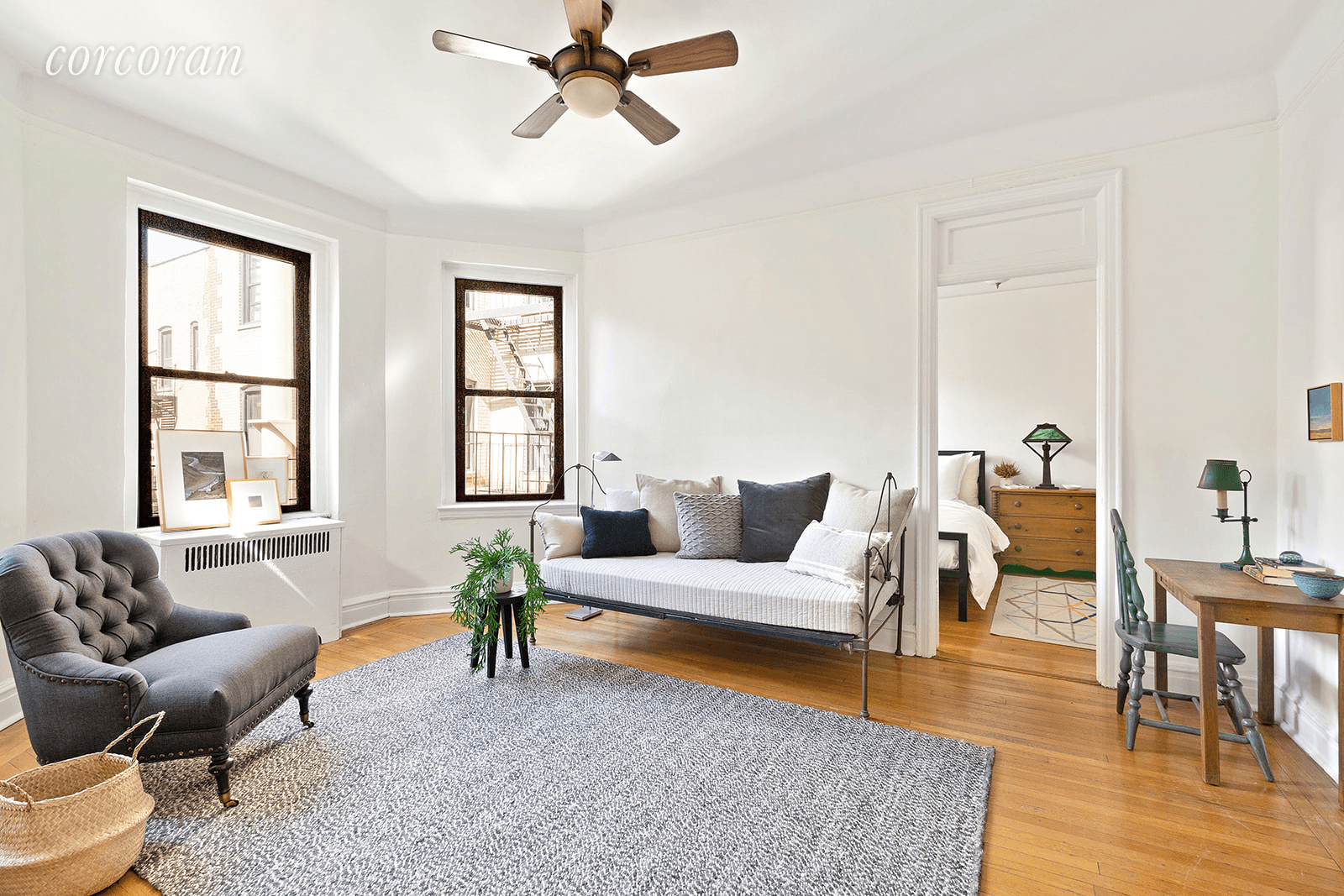 Tucked away in a historic landmarked pre war building, this one bedroom coop is located in prime Park Slope just one block from Prospect Park.