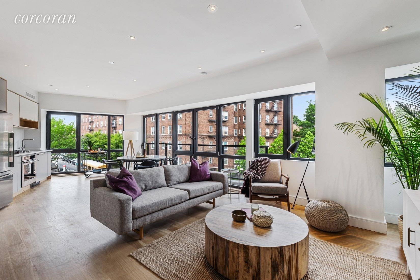 STYLE, QUALITY AND AMENITIES NEVER BEFORE SEEN IN DITMAS PARK Residence 3B at 1702 Newkirk Avenue is a 2 bedroom, 2 bathroom condo with 2 private balconies and 4 exposures.