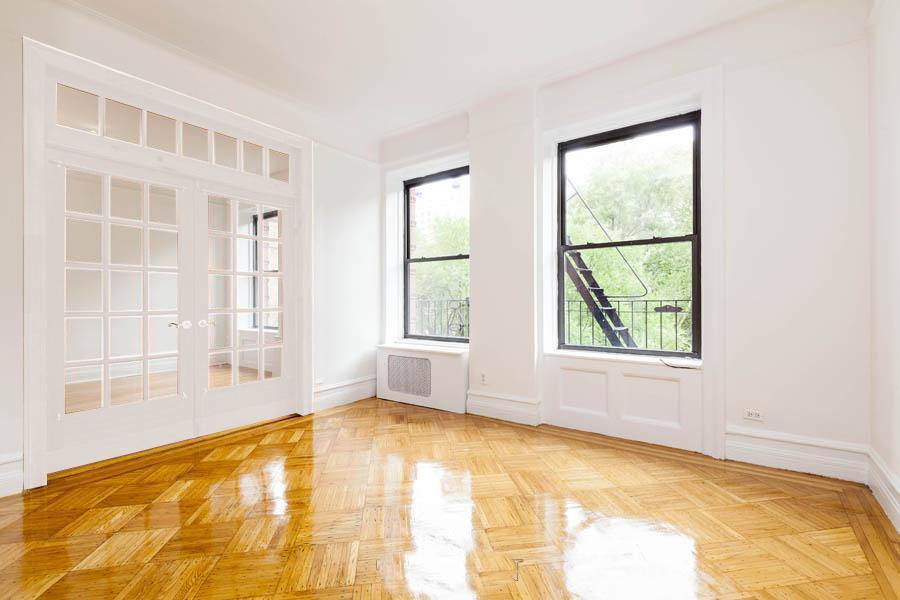 Large two bedroom apartment in an elevator building on the best block on the Upper West Side facing the Museum