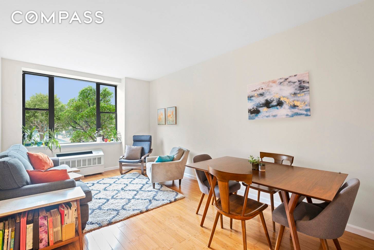 This open and oh so bright apartment is ready for you to make it your home.