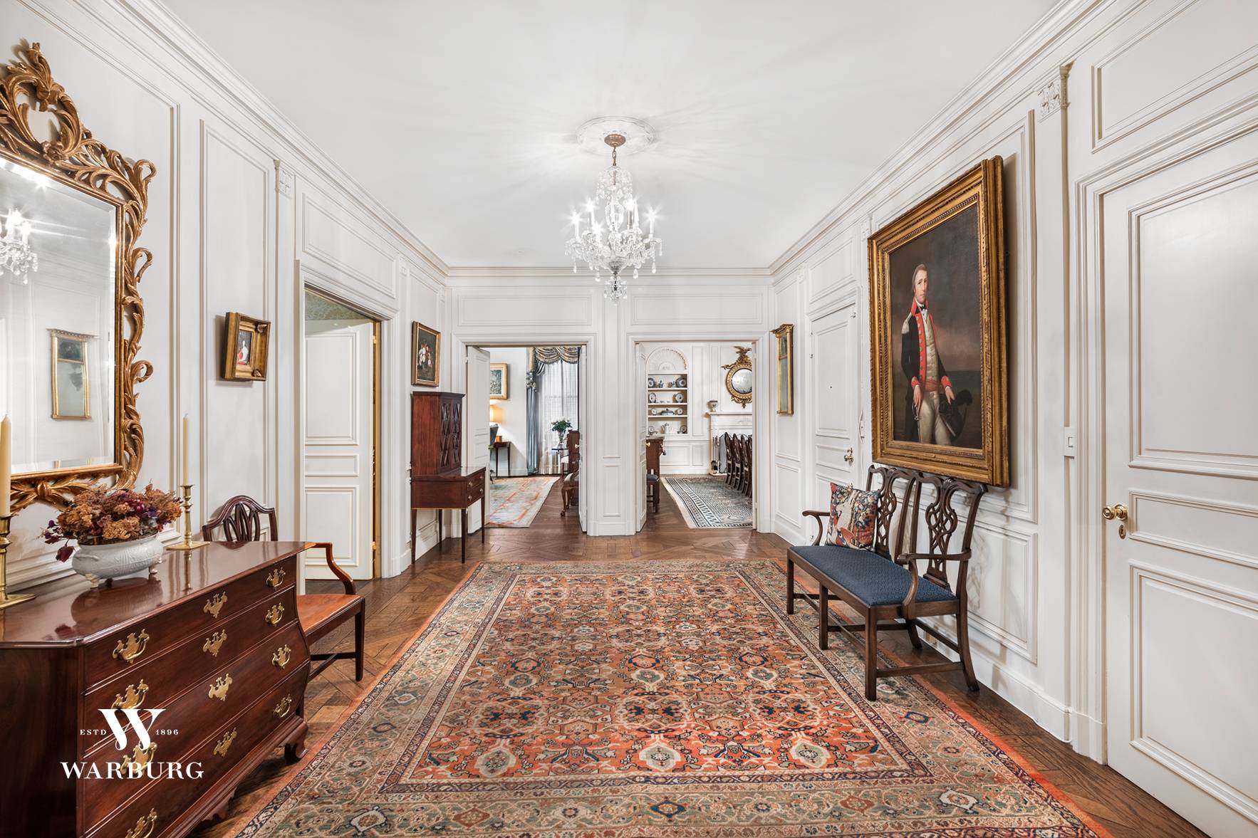 Mansion scaled rooms adorn this exquisite and sumptuous offering in an AAA Park Avenue building.