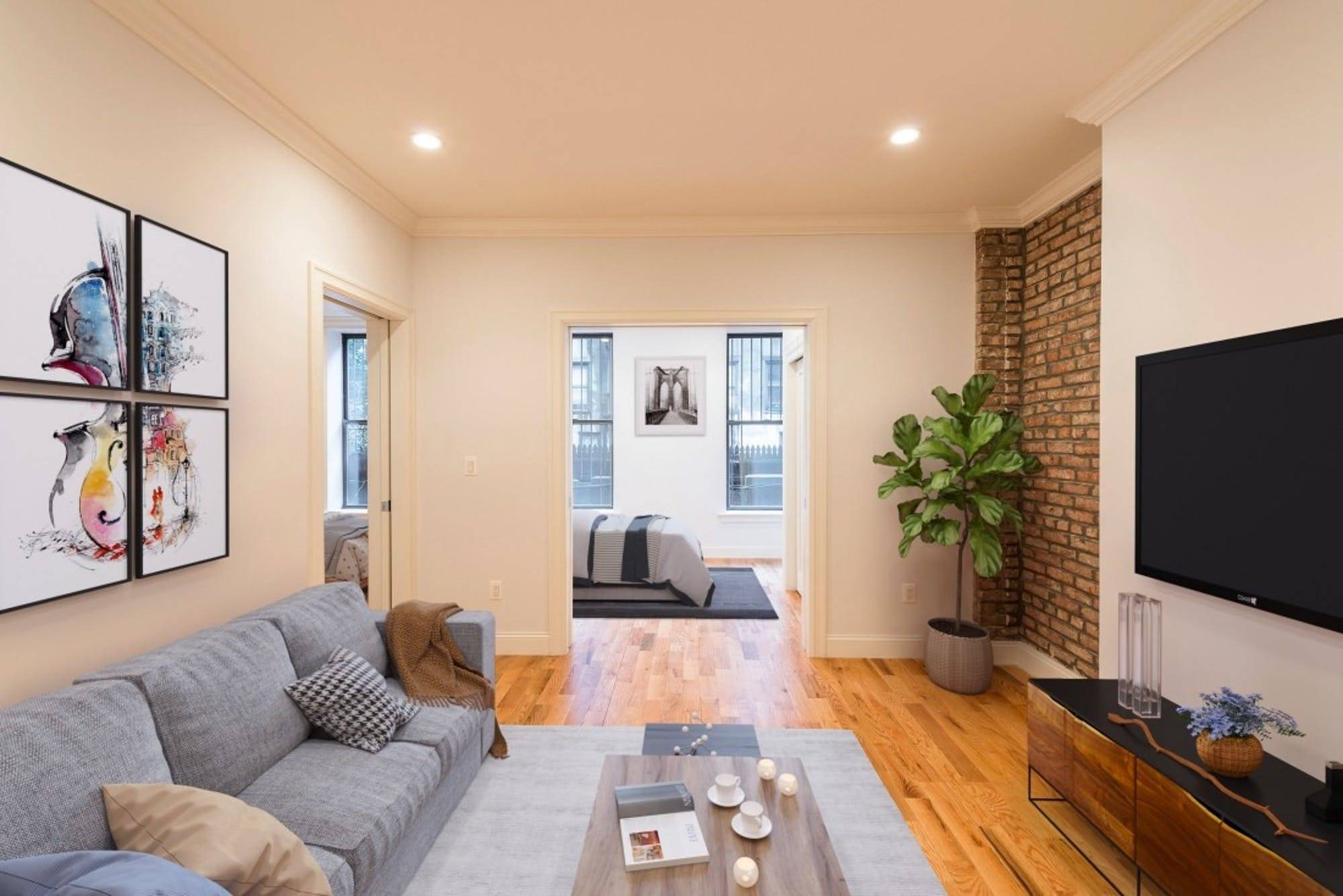 No Fee 1 Month Free Rent Come view this beautifully renovated 3 bedroom apartment, located in Hell's Kitchen.