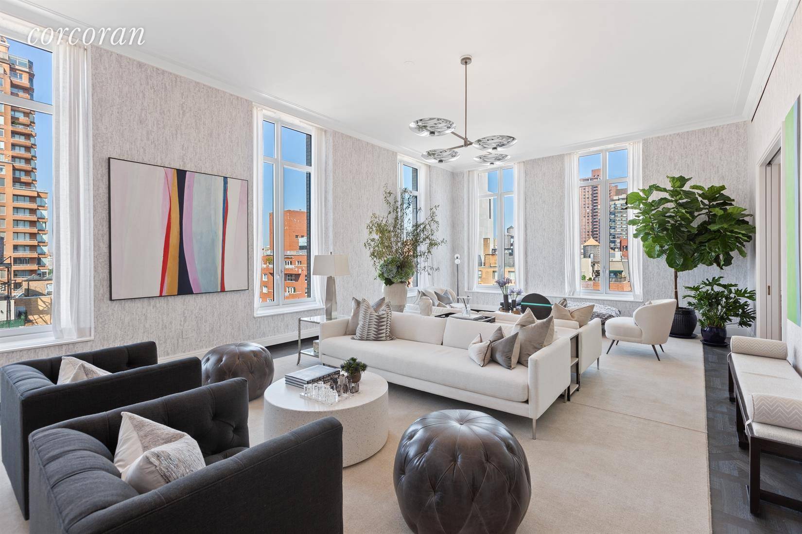 1010 Park Avenue, Penthouse Duplex is a rare jewel offering grand scale and sophisticated modern luxury.
